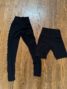 Offline by Aerie Real Me Hi-Rise Leggings Black Womens XS bundle biker shorts